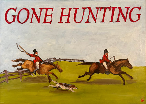 Gone Hunting Sign - Clearing the Fence
